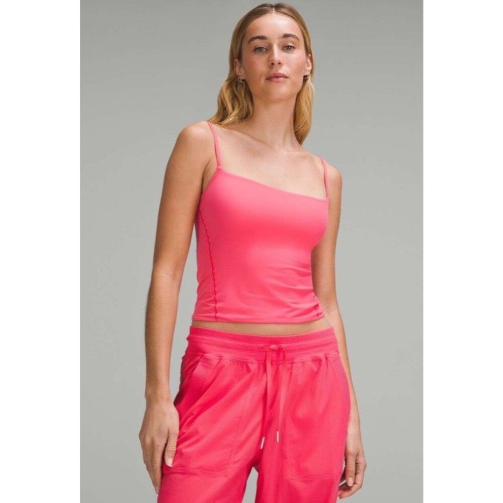 Lululemon XS Wundermost Ultra-Soft Nulu Spaghetti-Strap Cami Tank Top Glaze Pink